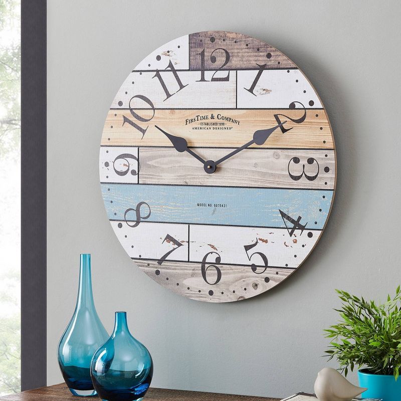 Newton Woodgrain Farmhouse Clock - FirsTime