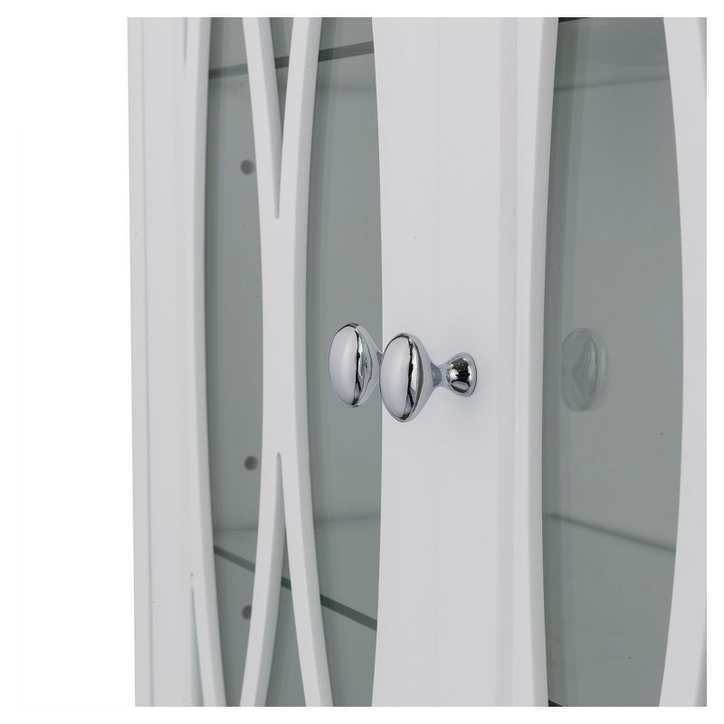 Laurel Two Door Wall Cabinet 24" White - Elegant Home Fashions