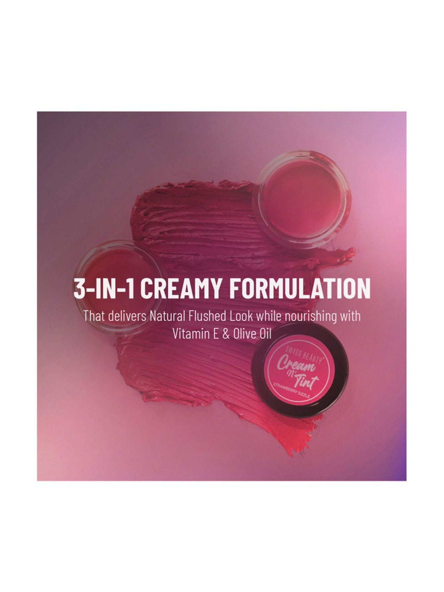 SWISS BEAUTY Lip & Cheek Cream n' Tint Rose Apple - 8 gm