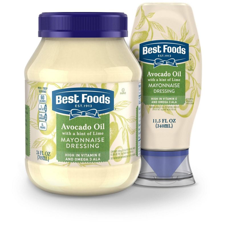 Best Foods Squeeze Bottle Avocado + Lime Mayonnaise Dressing - 11.5oz