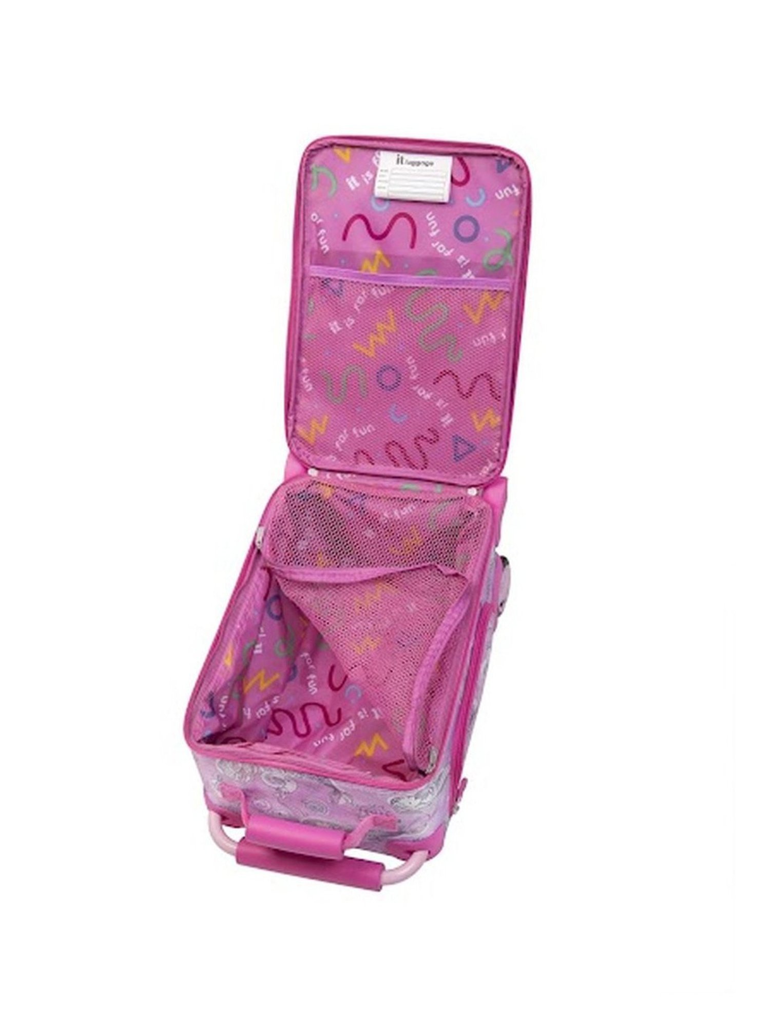 it luggage Curiosity Pink Print Kids Underseater 18 inches Soft Case Trolley Bag