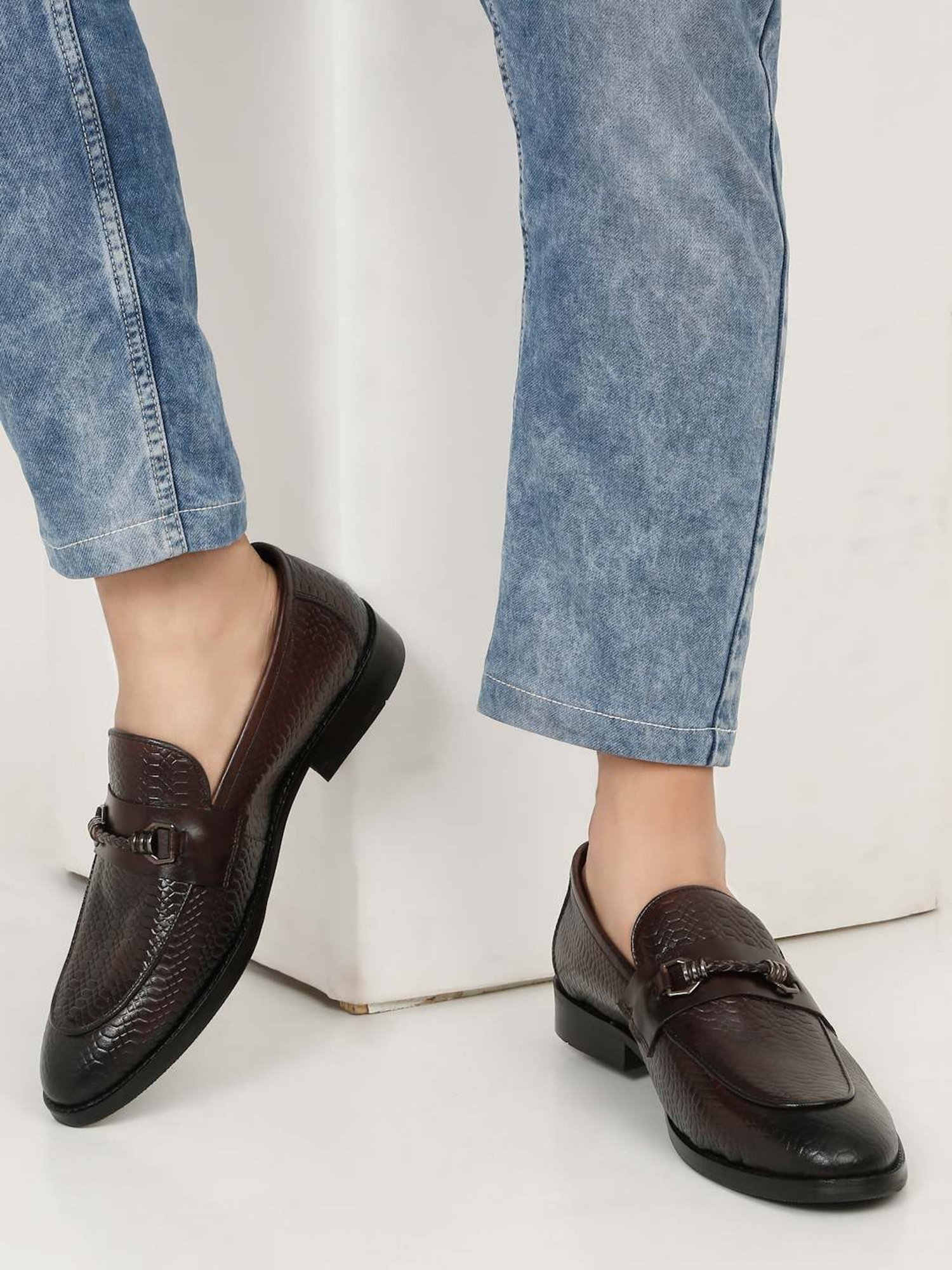 Teakwood Leathers Men's Brown Casual Loafers