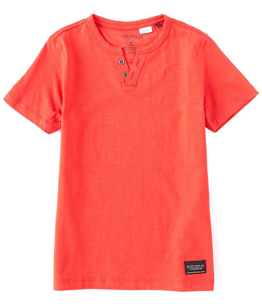 Silver Jeans Co. Big Boys 8-20 Short-Sleeve Organic Henley Tee