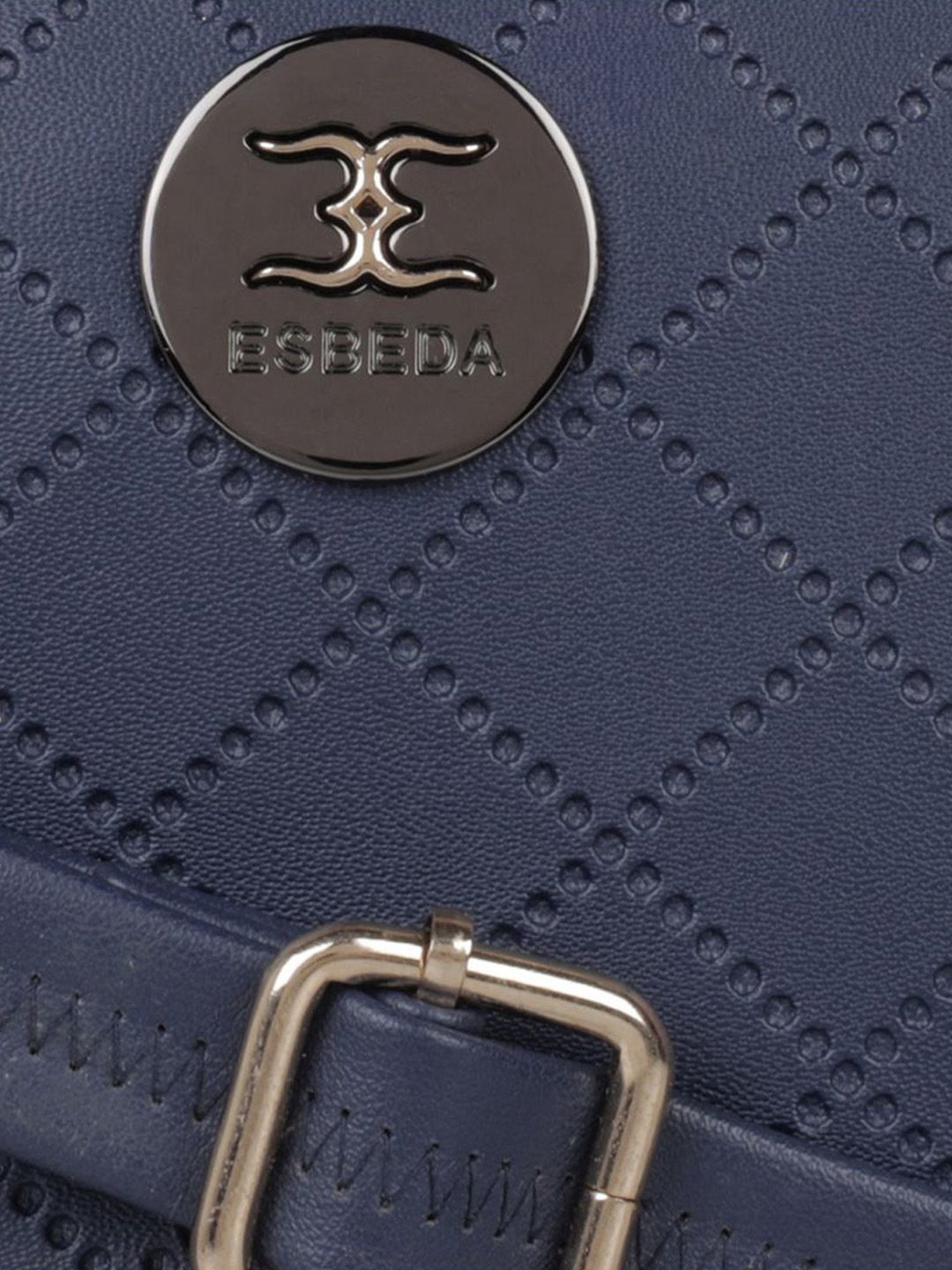 Esbeda Blue PU Solid Handbag