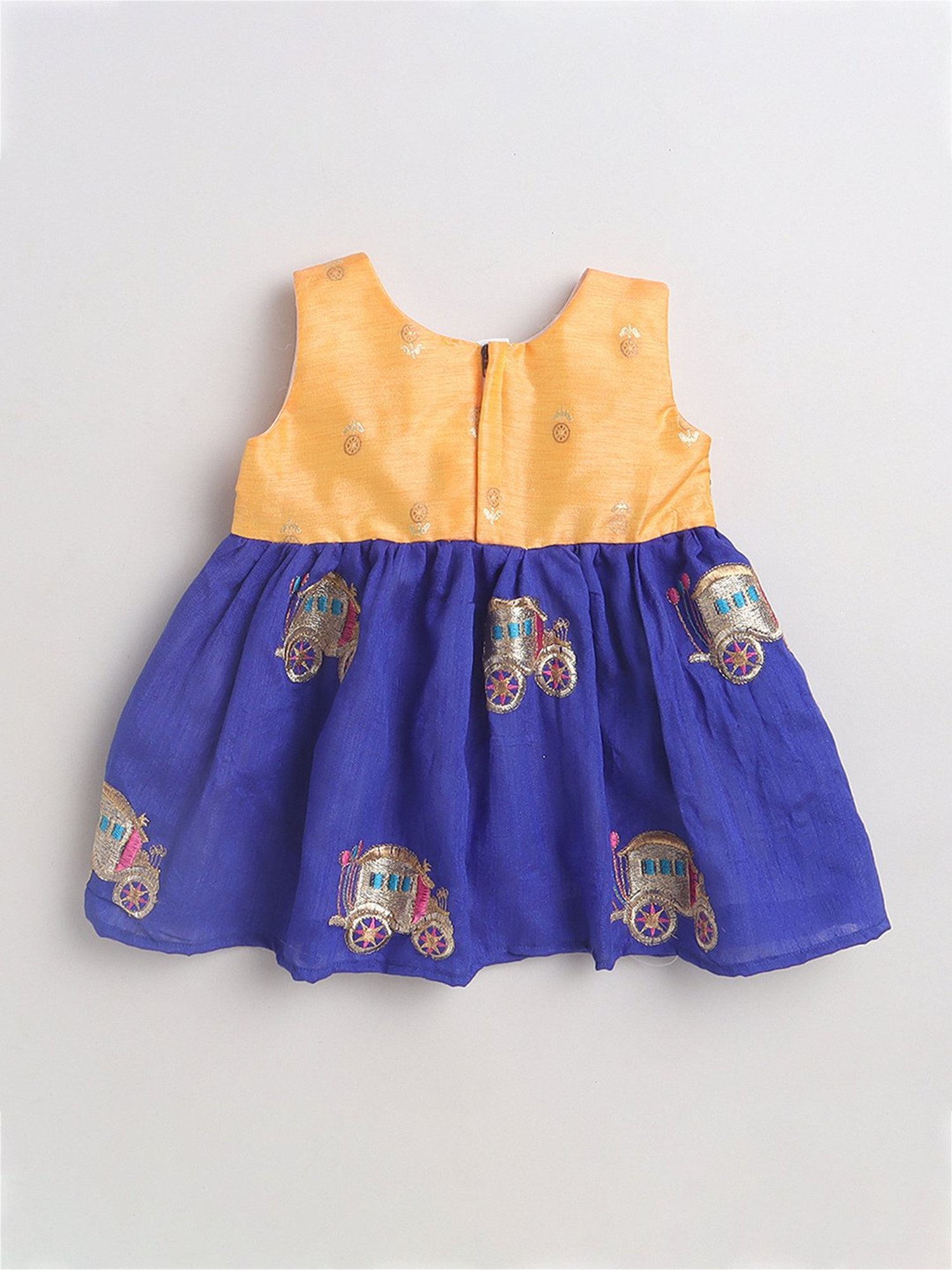 Pink Chick Kids Navy Solid Party Gowns