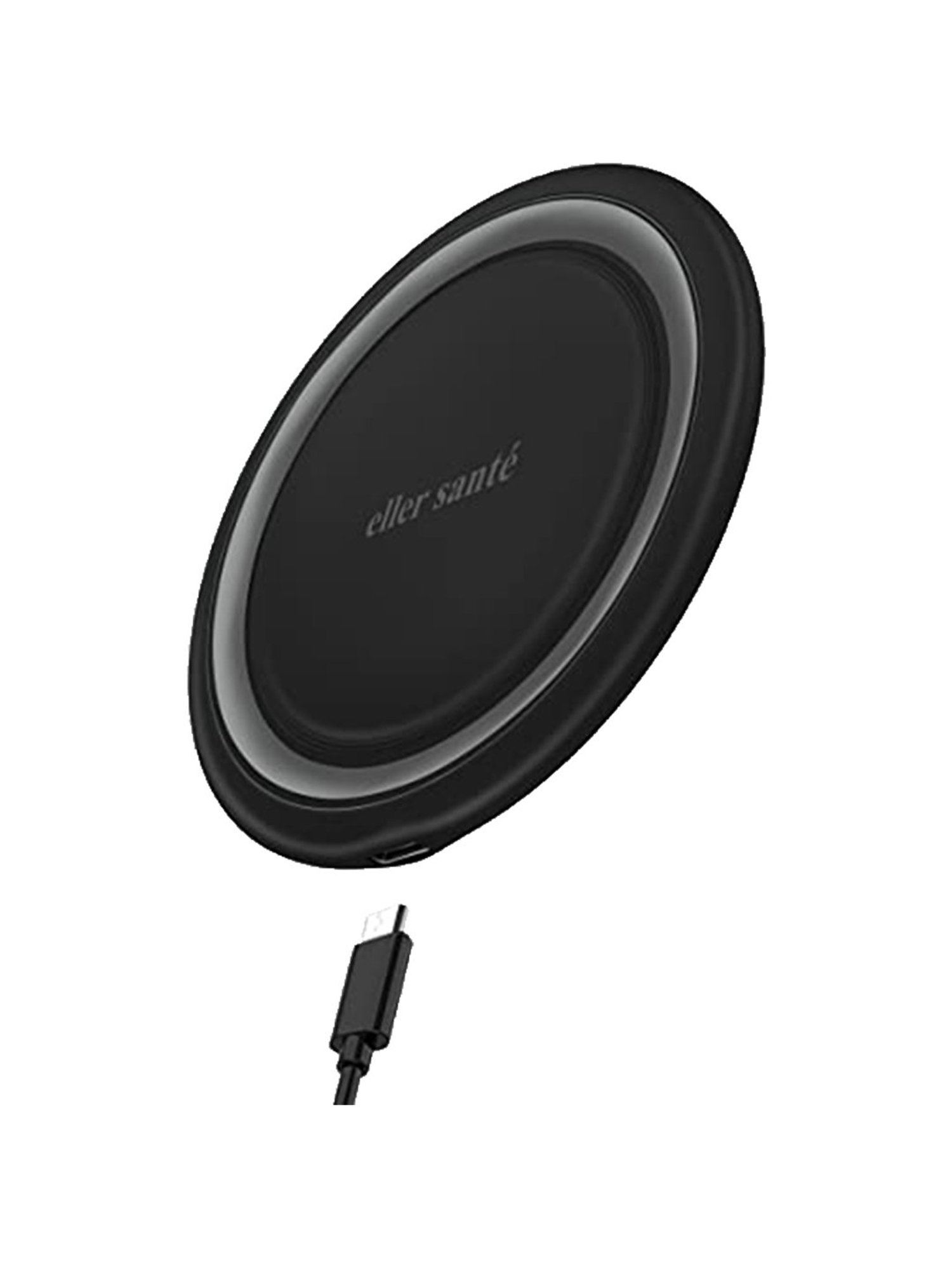 Eller Sante 15W Wireless Charger Fast Charging Pad with Type C Cable (MontClad-Black)