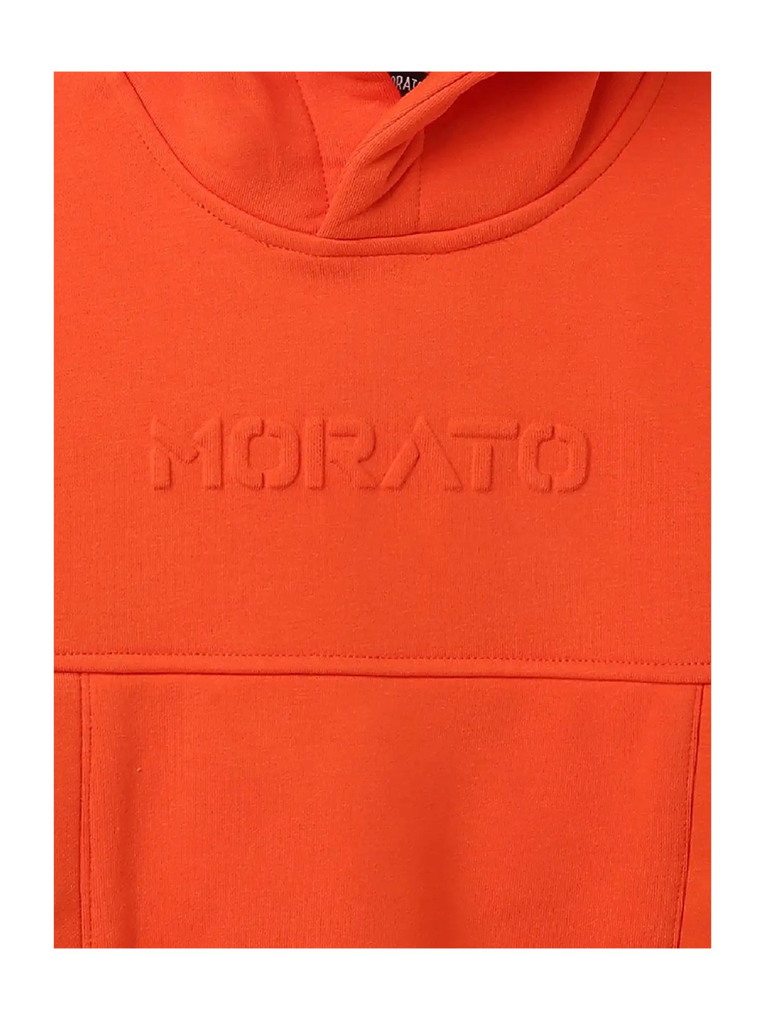 Antony Morato Kids Red Solid Full Sleeves Hoodie