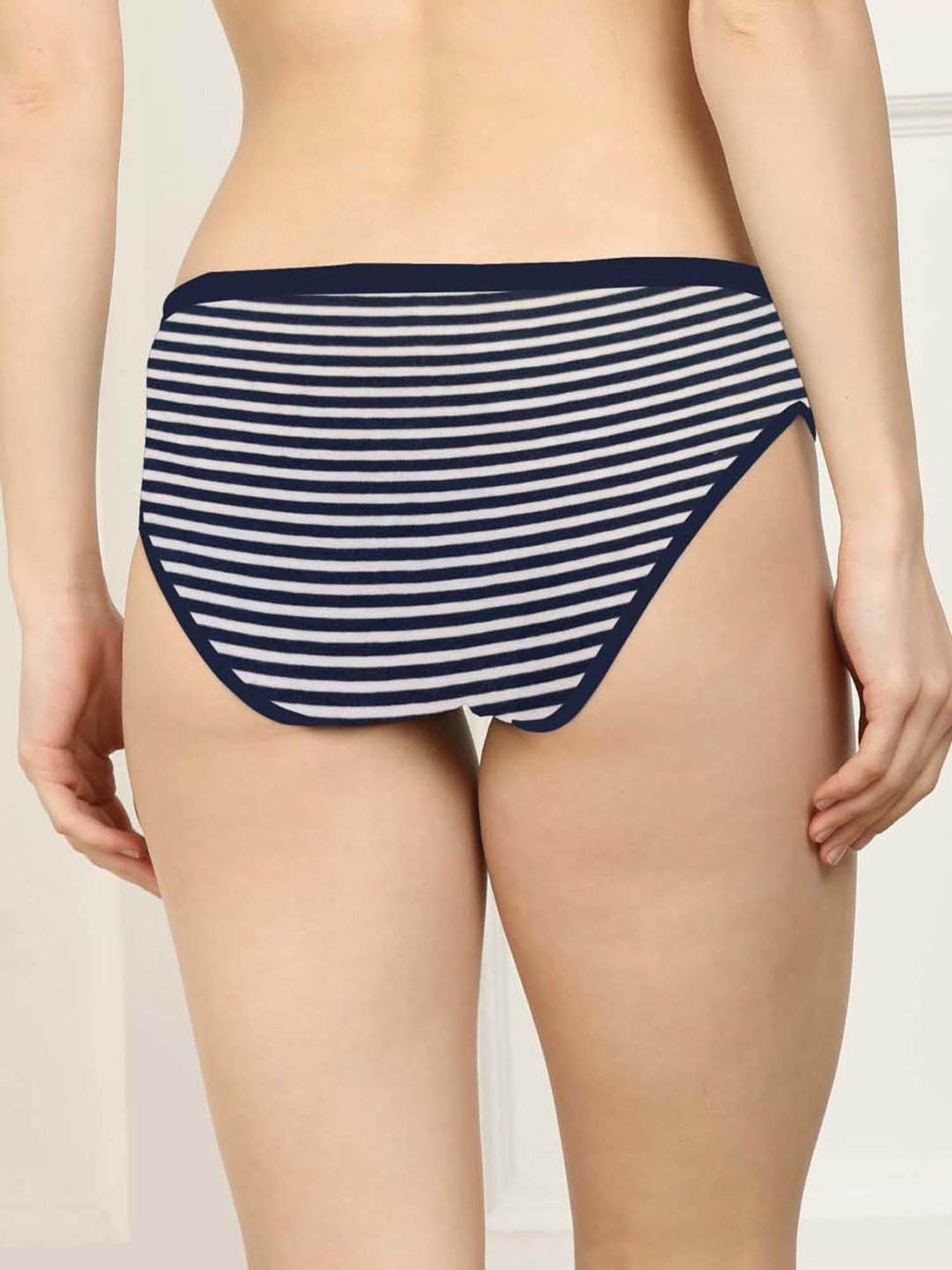 AROUSY Black & Grey Printed Bikini Panties - Pack Of 6