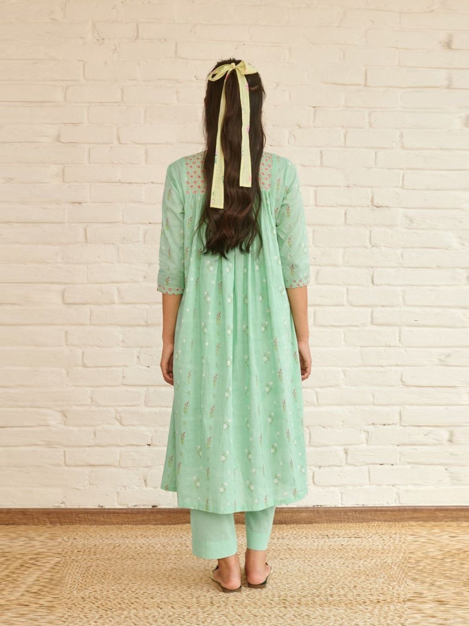 Prakriti Jaipur Blue Peony Kurta