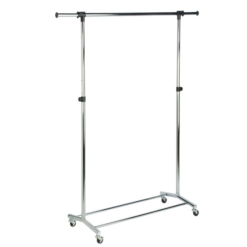 Home Basics Over the Door Metal Closet Rod, Silver