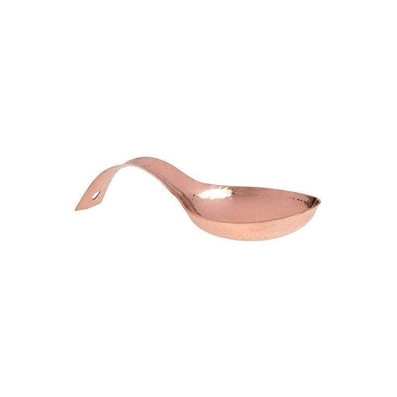 79113-HE Unique Kitchen Hammered Copper Spoon Rest 7.5"L
