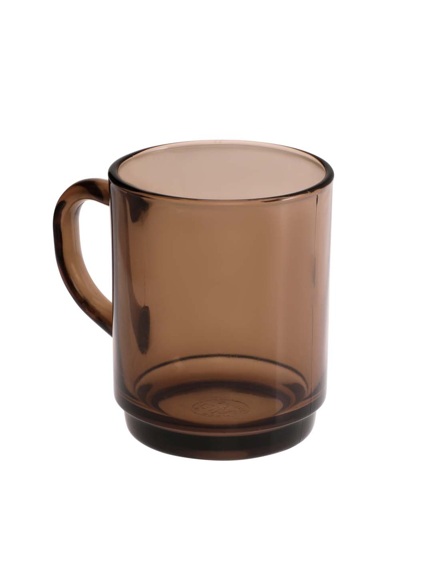 Duralex 'Versailles' Brown Glass 10.5 cm Mug (0.26 L) - Set of 6