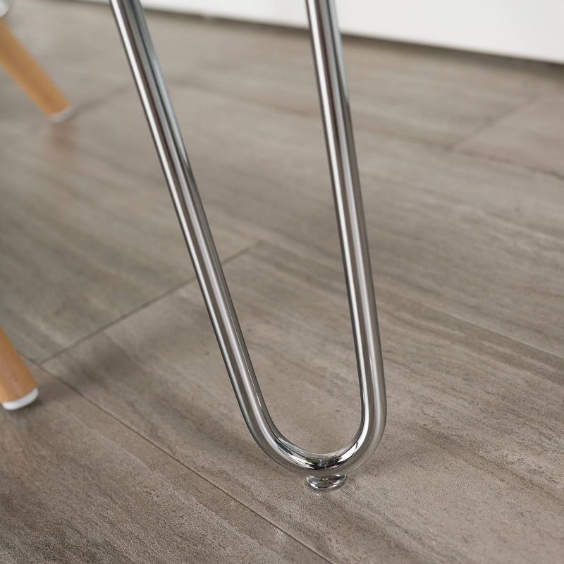 42" Hairpin Leg Writing Desk White - Saracina Home