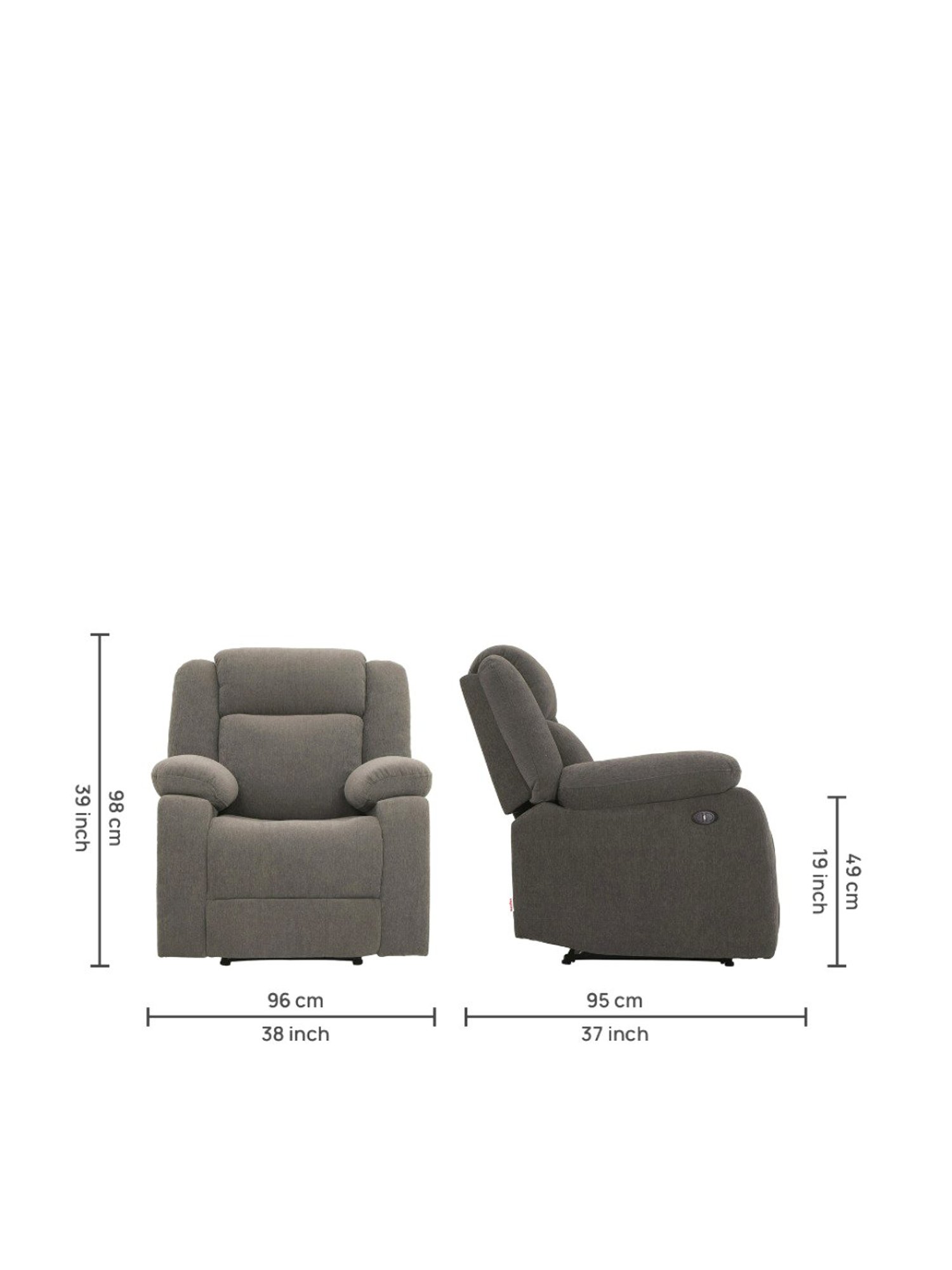 Durian Berry Black Premium Leatherette 2 Seater Sofa