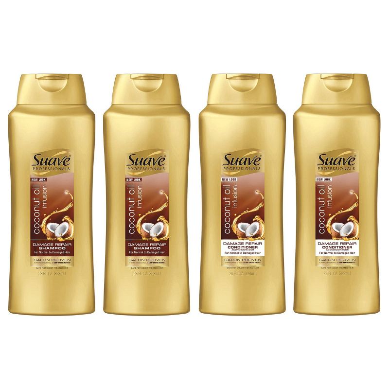 Suave Coconut Oil Shampoo and Conditioner - 4pk/28 fl oz