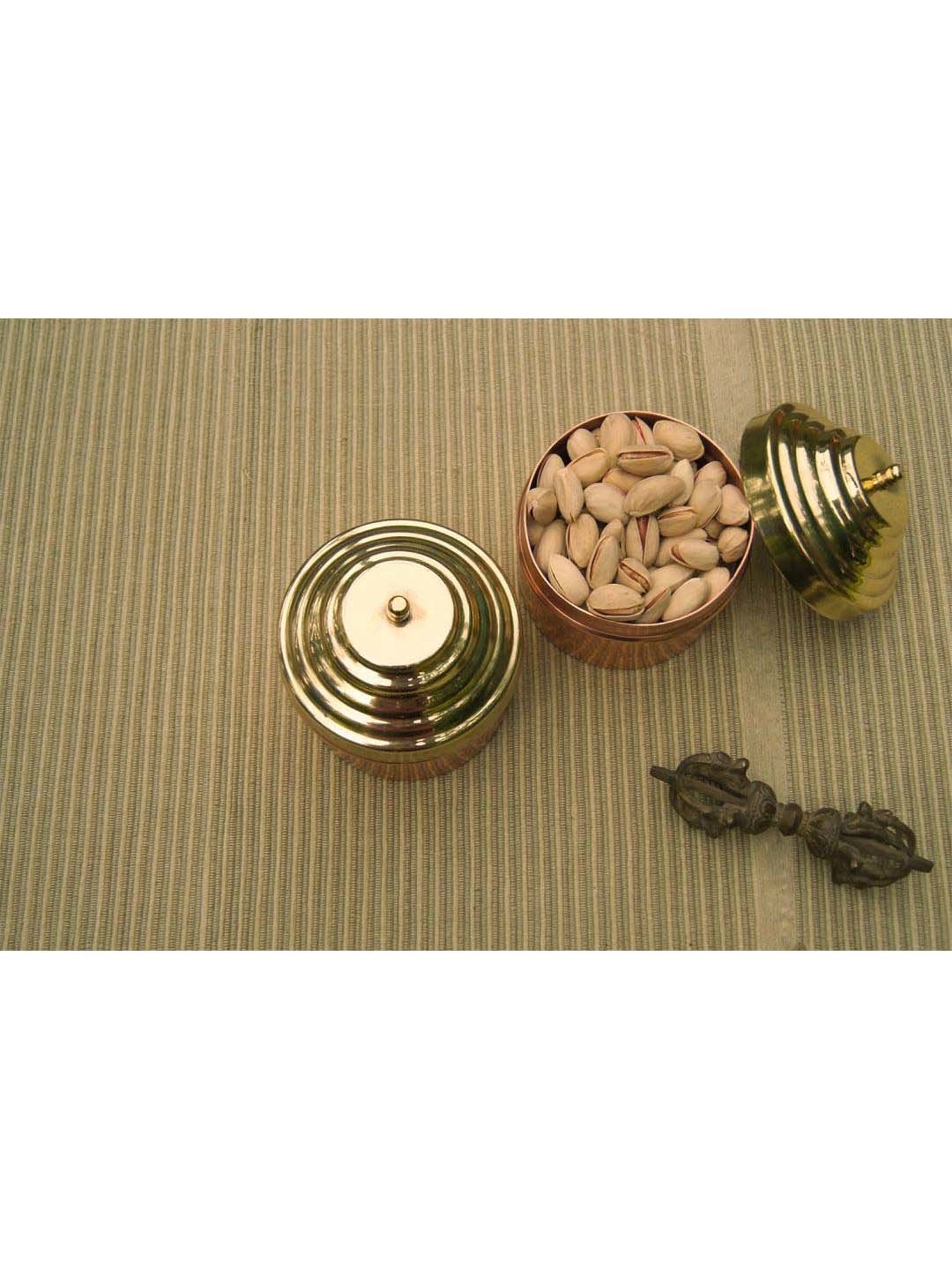 COPPRE Golden Copper Heirloom Container with Lid - Set of 1