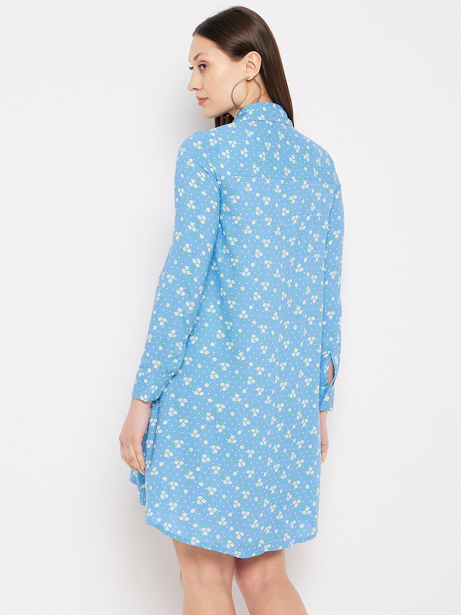 Hypernation Blue Floral Print Maternity Dress