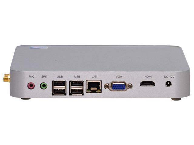 HUNSN Fanless Mini PC, Intel Celeron 1007U, Desktop Computer, HTPC, Kodi Box, Windows 10 Pro/Linux Ubuntu, BM08, AC WiFi2.4+5Ghz/BT4.0/VGA/HDMI/6USB2.0/LAN, (4G RAM/64G SSD)