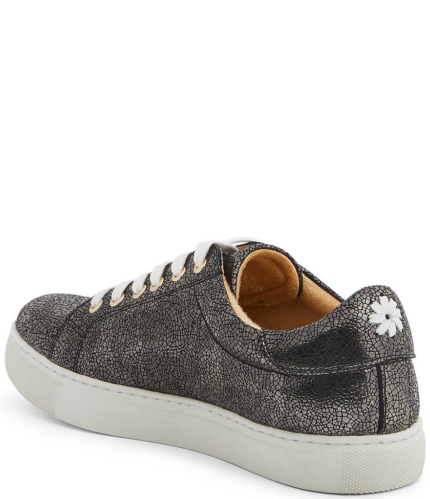 Jack Rogers Rory Metallic Leather Lace-Up Sneakers