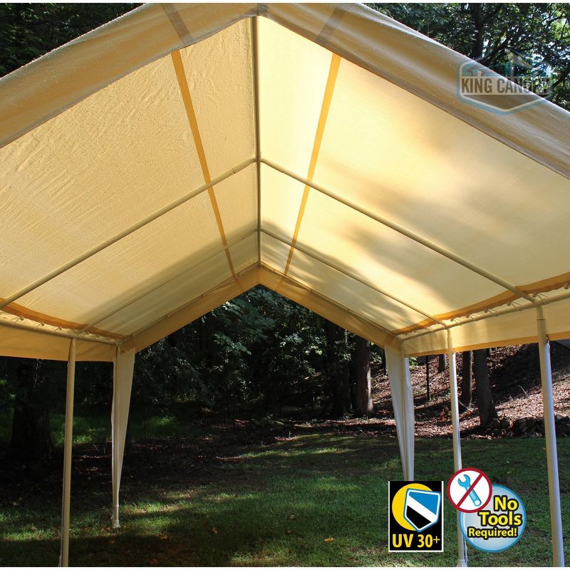 King Canopy 10'x20' Universal 8 Leg Tent with Tan/White Cover