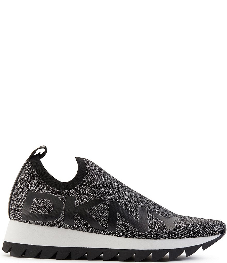 DKNY Azer Slip-On Logo Side Platform Wedge Sneakers