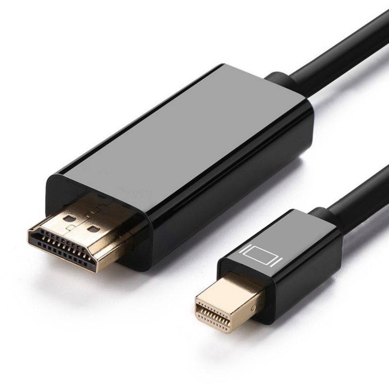 Mini Displayport Thunderbolt to HDMI/DVI/VGA 3-in-1 Adapter,4Kx2K Mini Displayport 1.2 Converter, Compatible Male to Female Adapter for MacBook,Google Chromebook, PC, Projector, Surface Pro (Black)