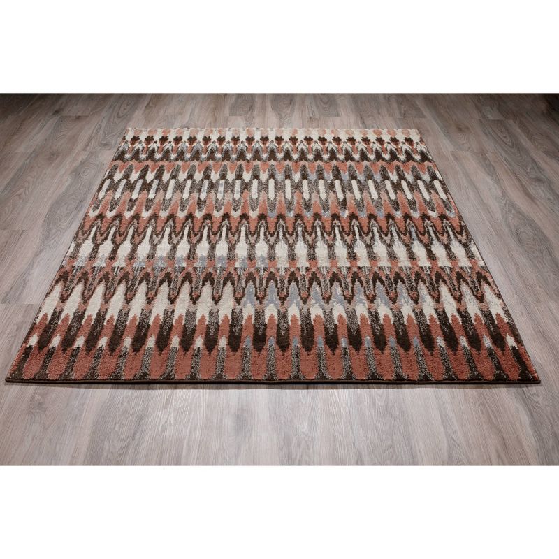 5'3"X7'7" Cinnamon Abstract Woven Area Rug - Addison Rugs