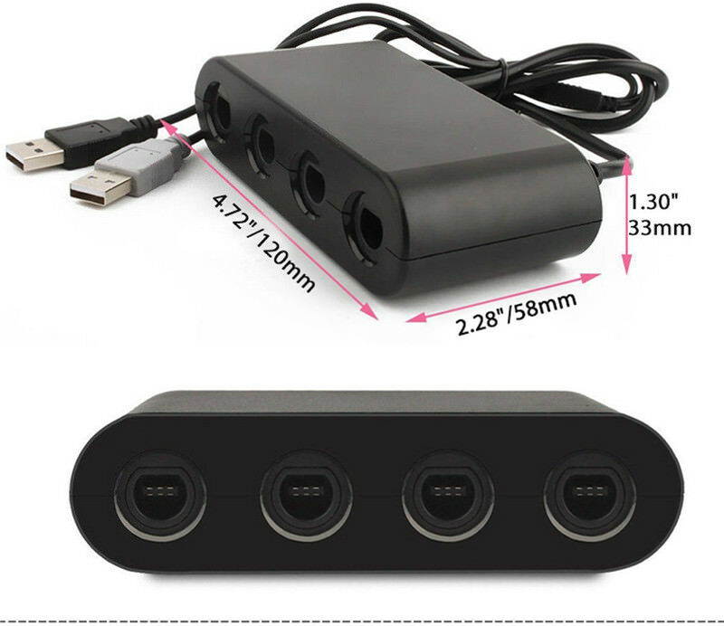 Gamecube Controller Adapter USB For Nintendo Wii U Super Smash Bros. Switch & PC