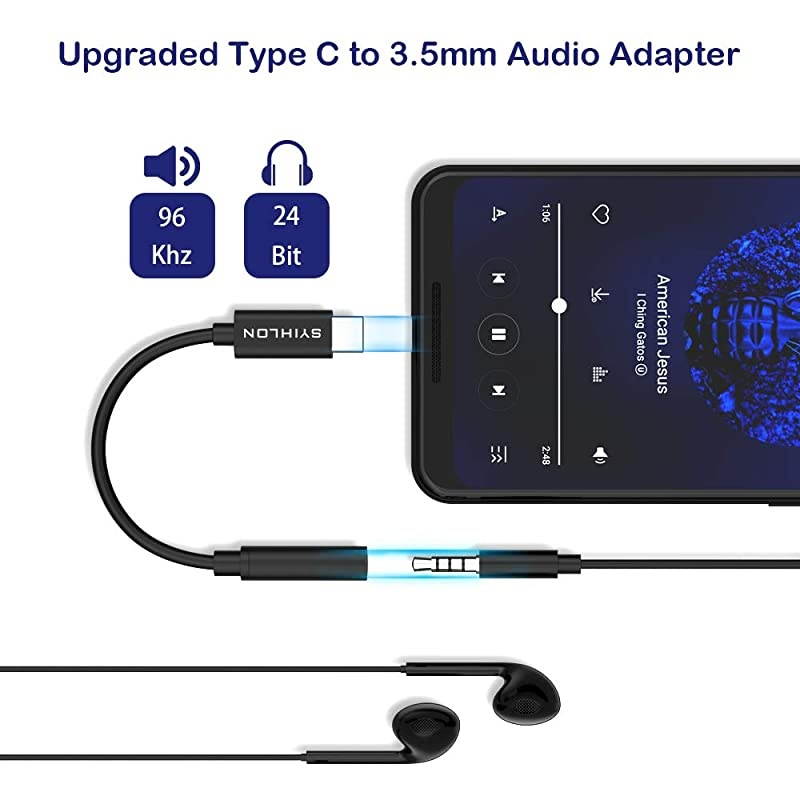 USB C to 35mm Headphone Jack Adapter  USB Type C to 35mm Aux Audio Cable Compatible with Pixel 4 3 2 XLSamsung Galaxy S20S20+S20 UltraNote 201010+A80 OnePlus 6T7T7pro8 iPad Pro