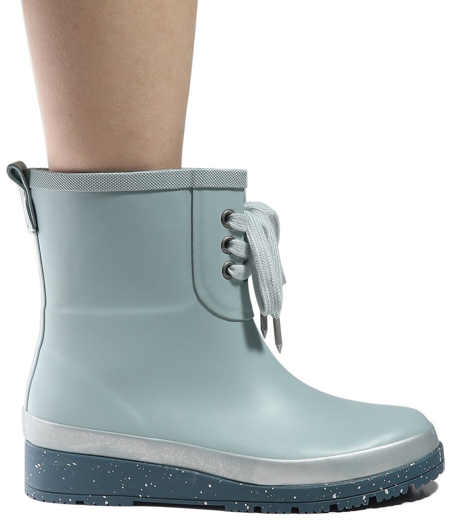 Splendid Dawn Lace Front Wedge Rain Booties