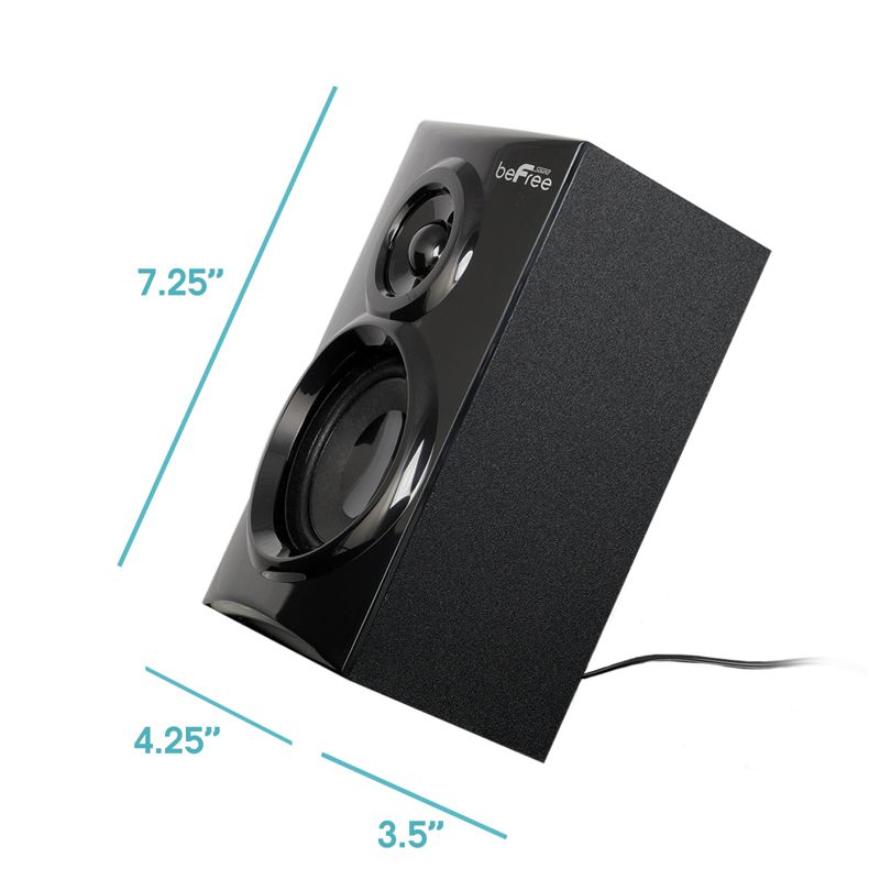 beFree Sound 2.1 Channel Bluetooth Surround Sound Speaker System in Black