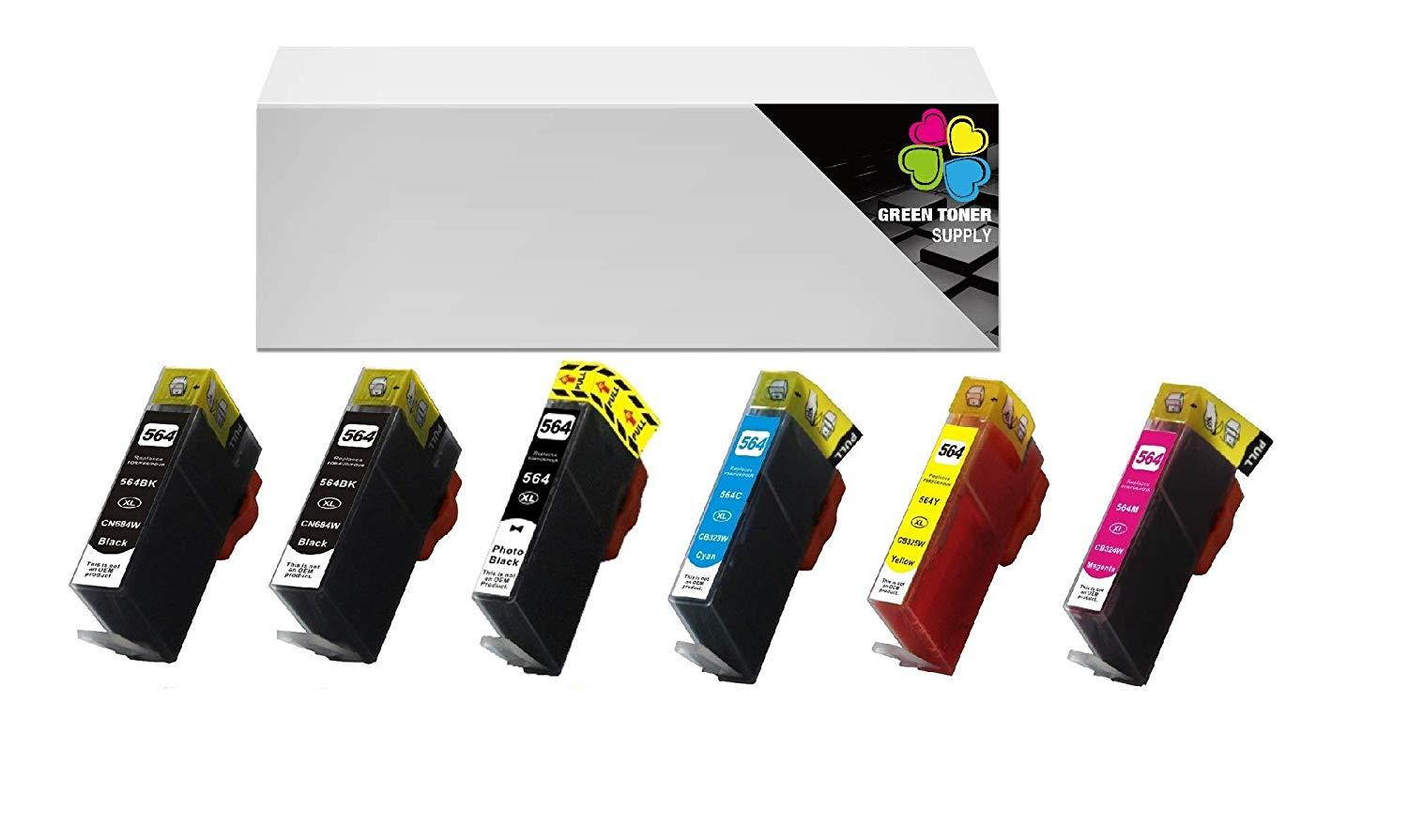 GTS Compatible HP564XL Ink Cartridge [2B1PB1C1Y1M] HP 564XL Replacement for HP 3520 3521 3522 4610 4620 5510 5512 5514 5515 5520 5525 6510 6512 6515 6520 6525 7510 7515 7520 7525 B8550 (6 Pack)
