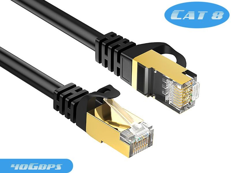 Cat 7 Ethernet Cable 100 ft LAN Cable Internet Network Cord for PS4, Xbox, Router, Modem, Gaming, White Flat Shielded 10 Gigabit RJ45 High Speed Computer Patch Wire.