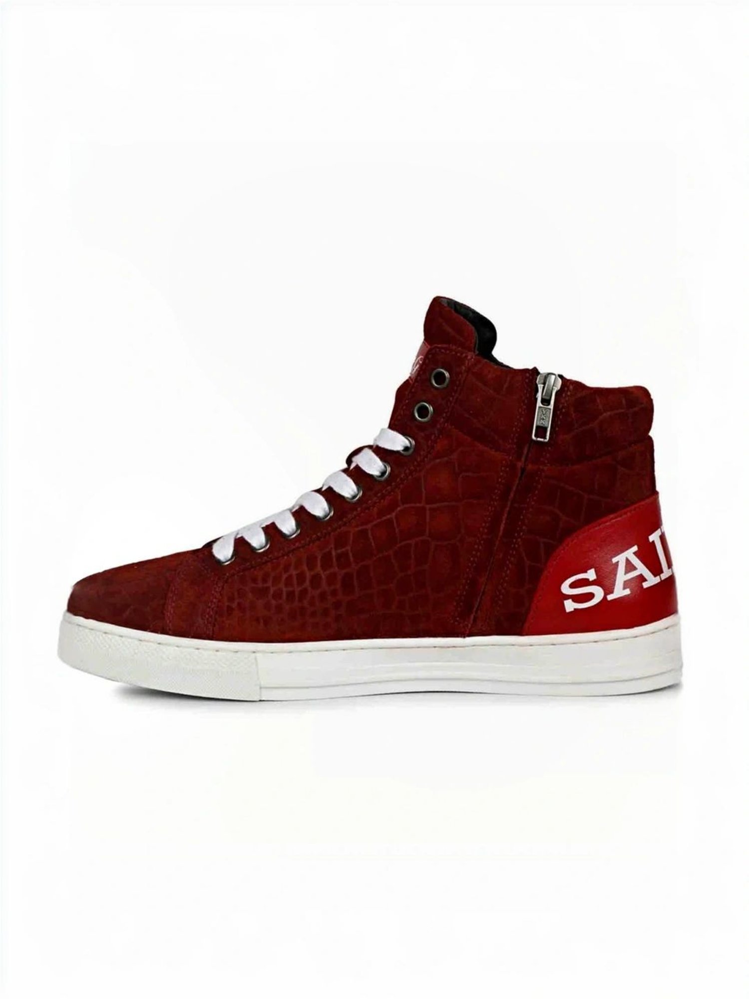 Saint G Men's Harvey Burgundy Ankle High Sneakers