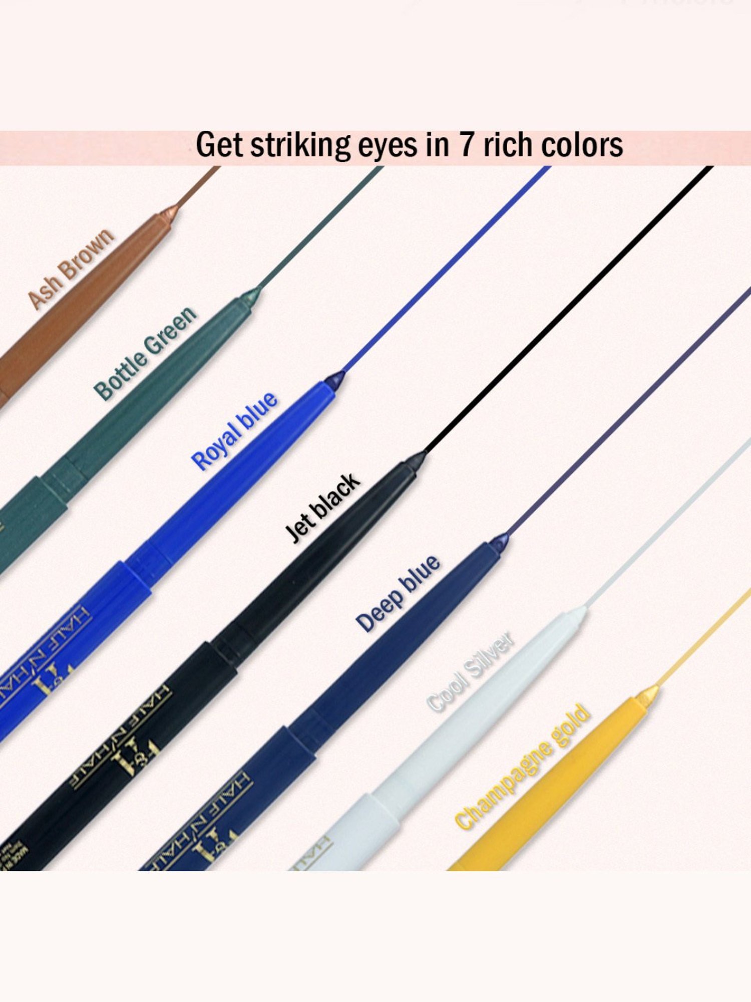 Half N Half One Stroke Defining Auto Eyeliner Kohl Kajal Deep Blue - 0.3 gm