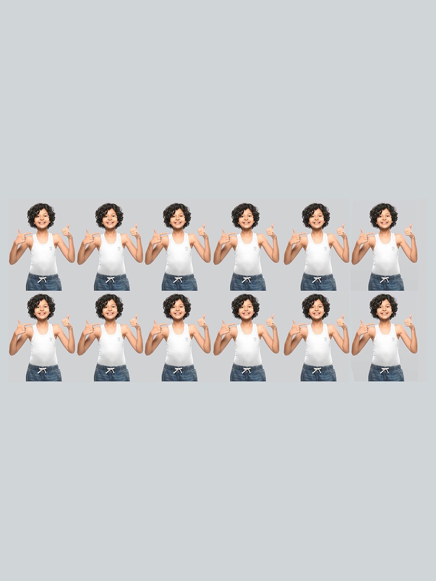 Lux Venus Boys White Solid Vest (Pack Of 12)