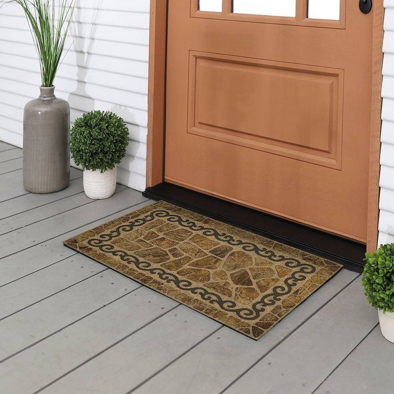 1'6"x2'6" Ornamental Entry Mat Scroll and Stone - Mohawk
