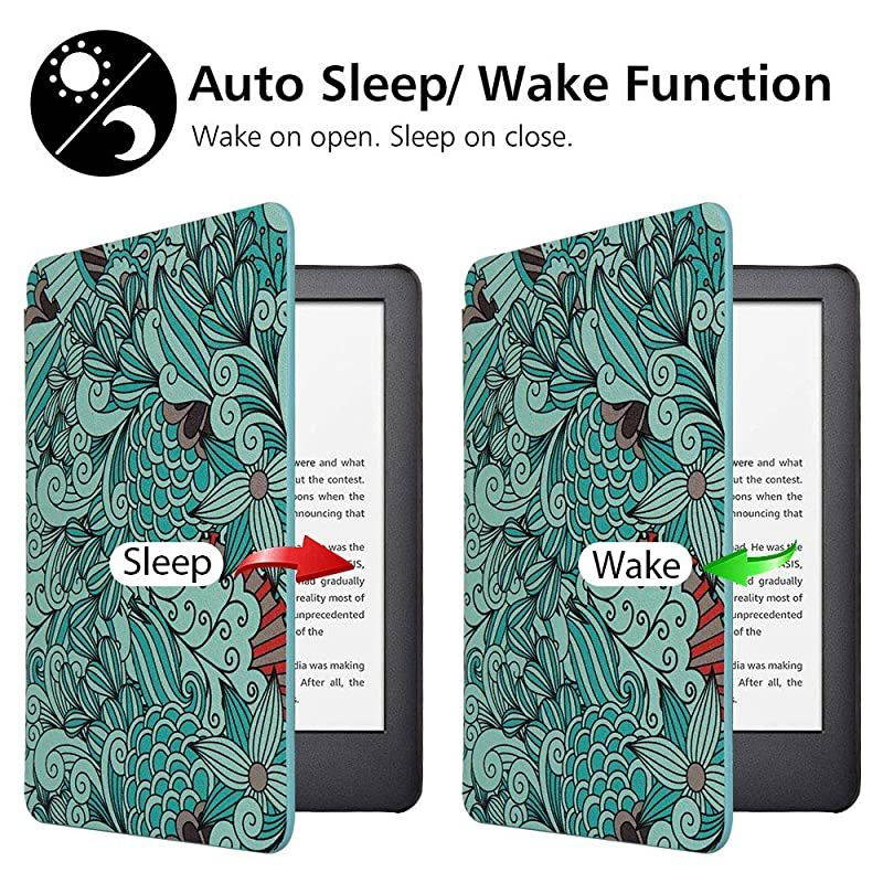 Case for All New Kindle 10th Generation 2019 Released Will Not Fit Kindle Paperwhite or Kindle Oasis Premium PU Leather Smart Cover with Auto Sleep and Wake Floral
