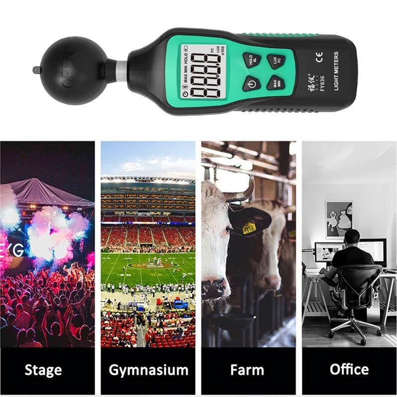 Digital Light Meter 200,000 Portable Mini LUX Fotometro Spectrometer Lux Meter Luxometer Luminance Illumination Meter