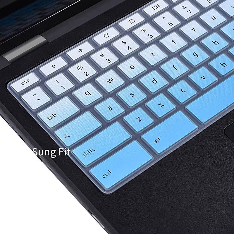 Cover Compatible with Dell 11.6" Chromebook 3100/ Dell Chromebook 11 C3181 3100 3120 3180 3181 3189 5190 P22T 11.6 inch/Dell Chromebook 13 3380 13.3", Dell Chromebook Skin, Ombre Blue