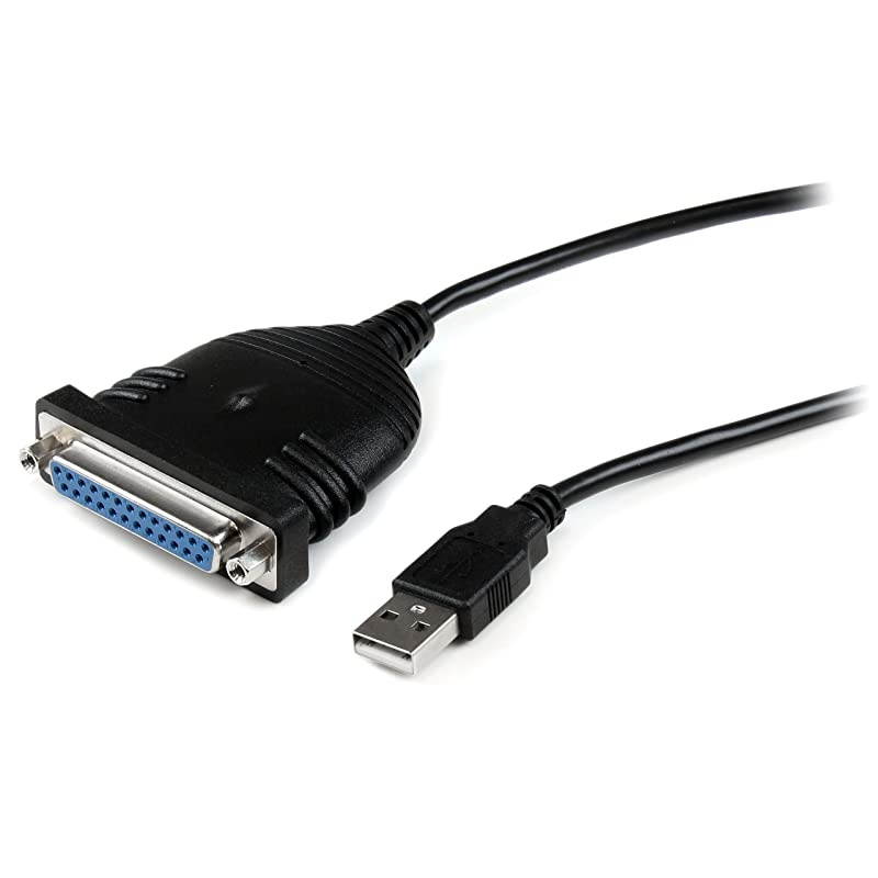com 6 ft / 2m USB to DB25 Parallel Printer Adapter Cable - 2 Meter USB to IEEE-1284 Printer Cable - USB A to DB25 M/F (ICUSB1284D25)