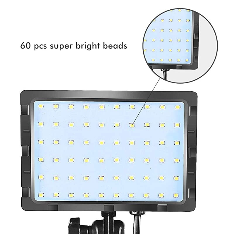 2 Sets Photography Continuous 60 LED Portable Light Lamp for Table Top Photo Studio with Color Filters