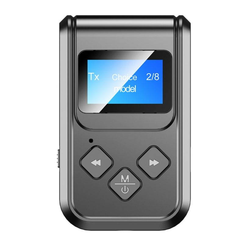 Wireless Bluetooth 5.0 Transmitter Receiver with LCD Display Screen Adapter for PC Laptop Television Headphone Car Radio Speaker