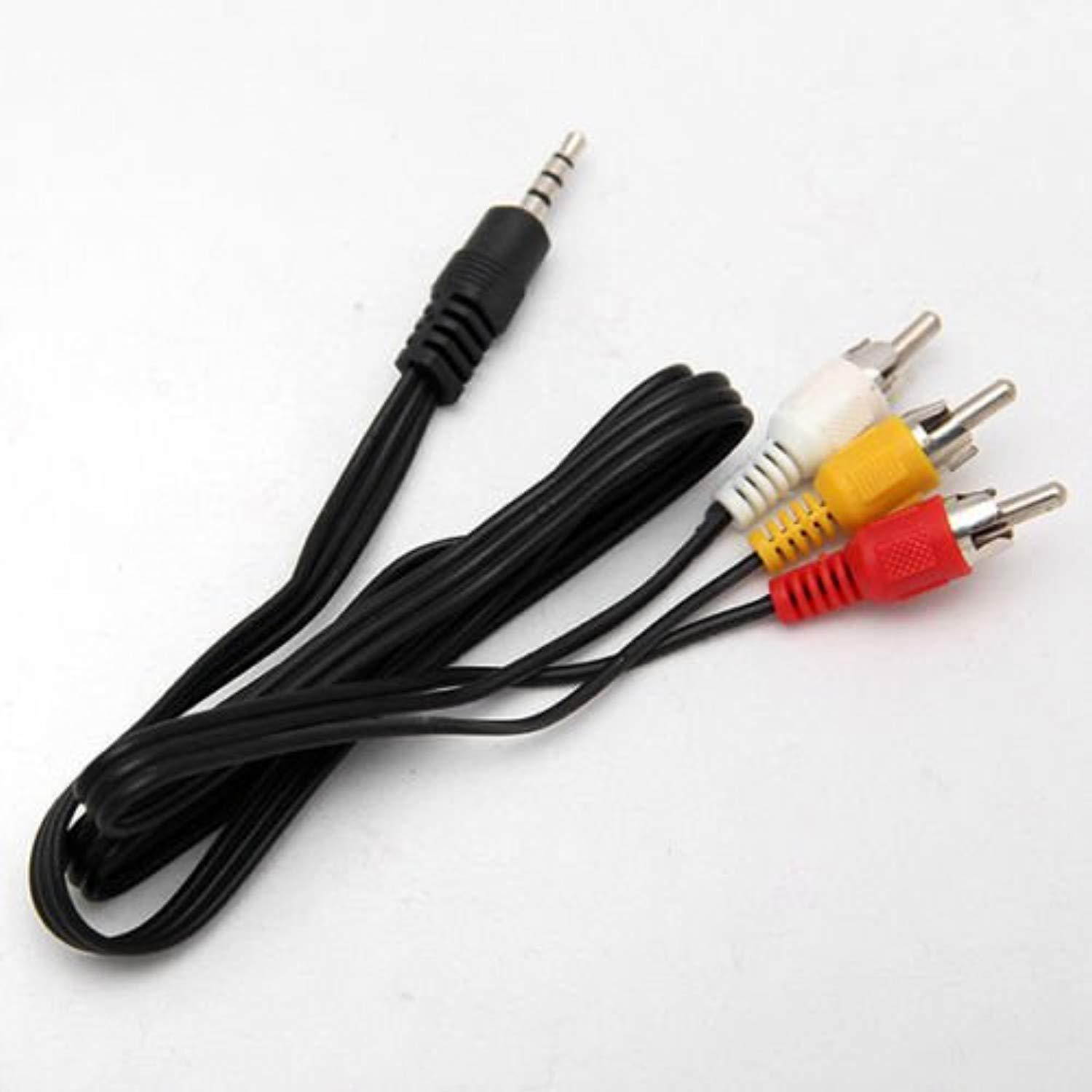Durpower 3.5mm 5FT RCA Male to Male AV Video Composite Stereo Audio Cable for Sharp ViewCam VL-AH161U VL-AH160U VL-Ah151 VL-Ah50U VL-NZ150U