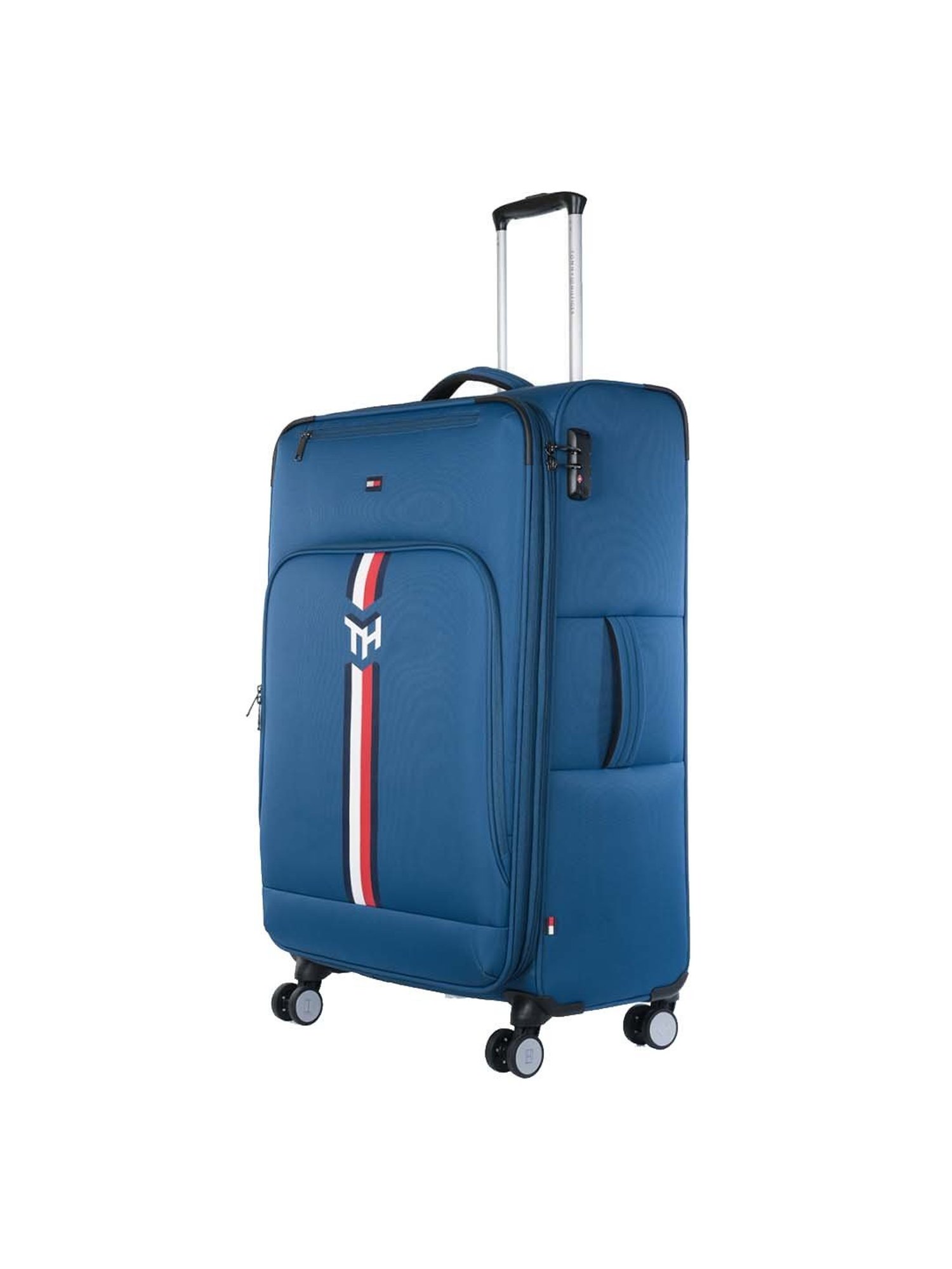 Tommy Hilfiger Kingsville Blue Printed Medium Soft Trolley Bag - 41 cm