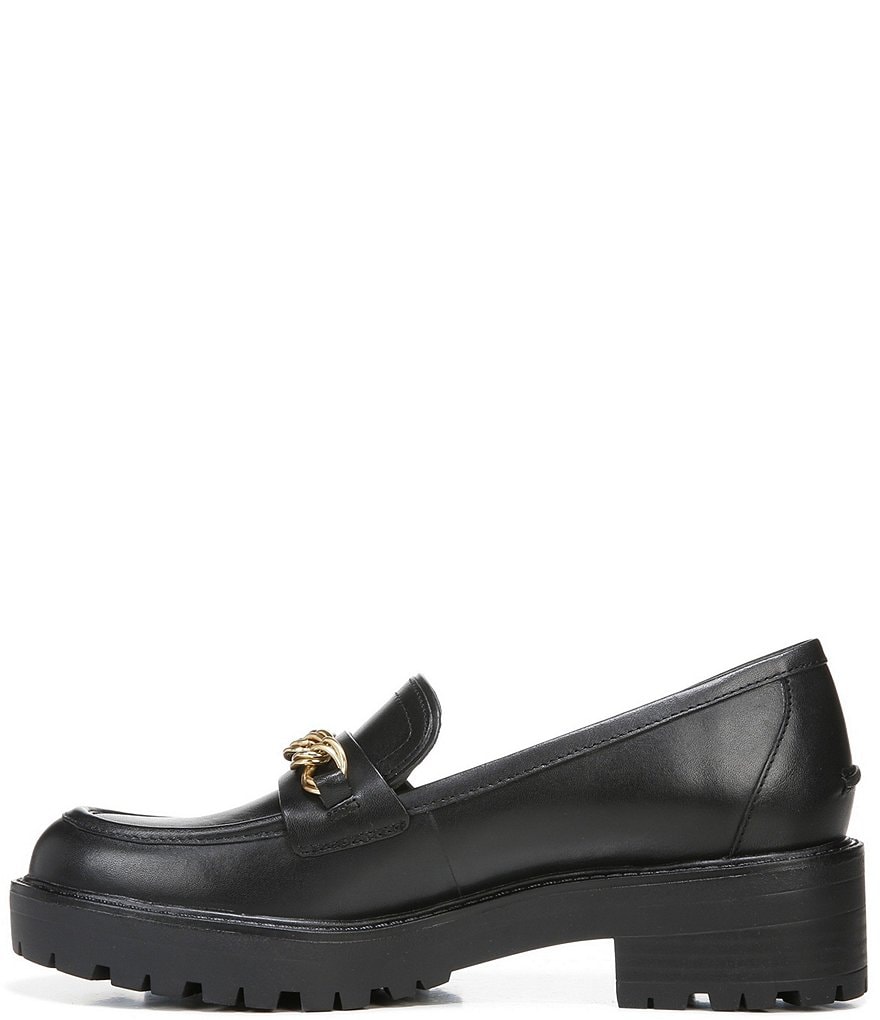 Sam Edelman Taelor Lug Sole Chain Detail Leather Loafers
