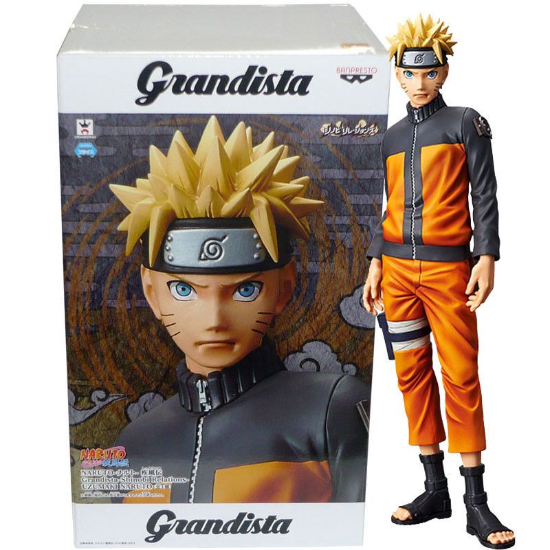 Banpresto Shippuden Grandista Shinobi Relations Naruto Uzumaki 10" Figure Statue