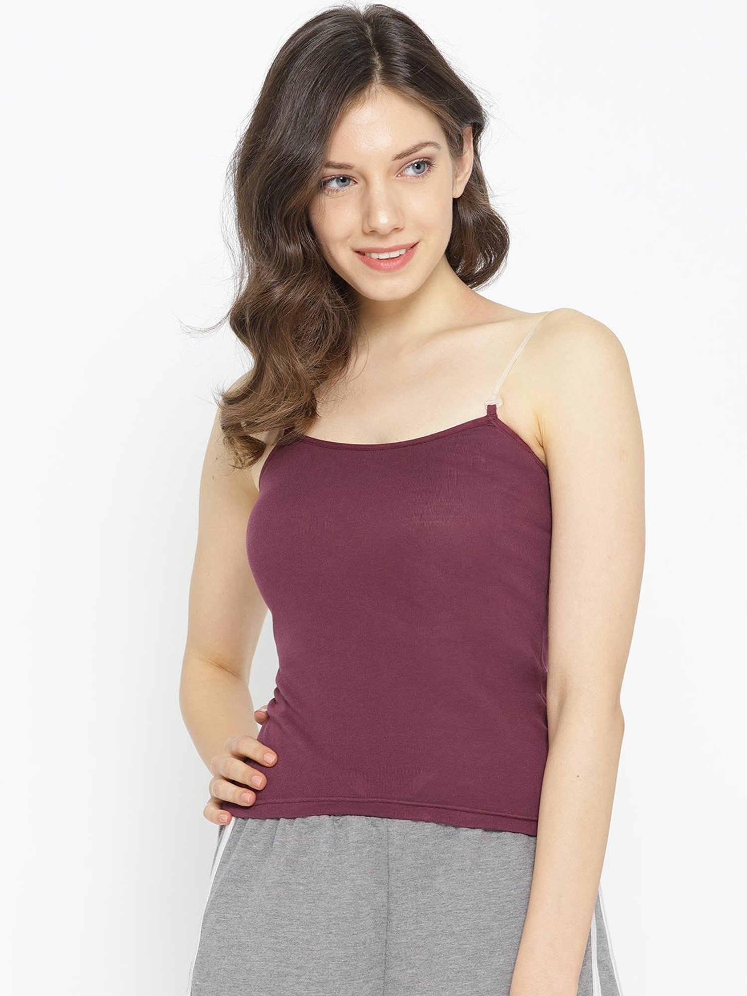 Lady Lyka Multicolor Cotton Camisole (Pack Of 2)