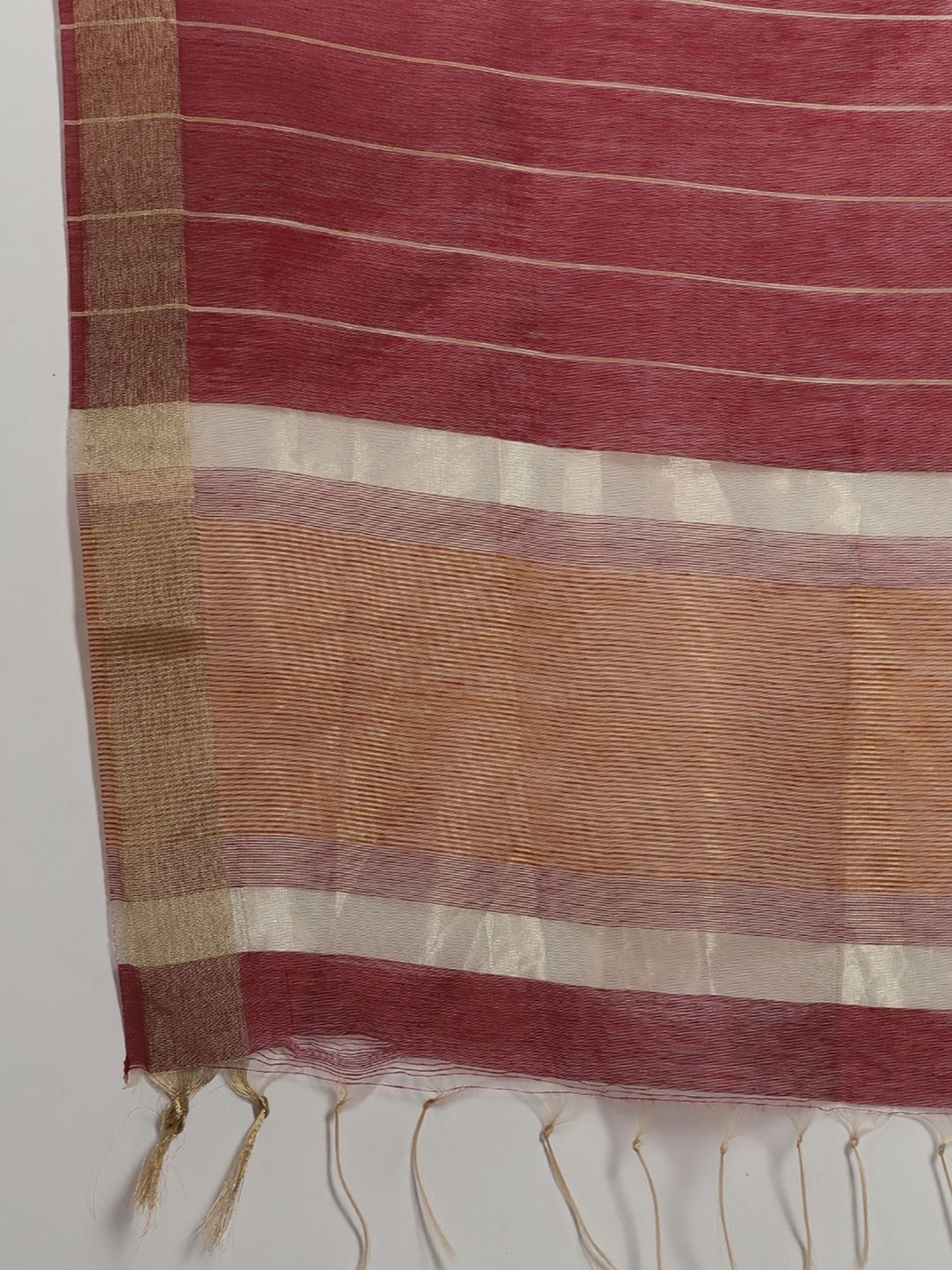 Indo Era Red Woven Pattern Dupatta