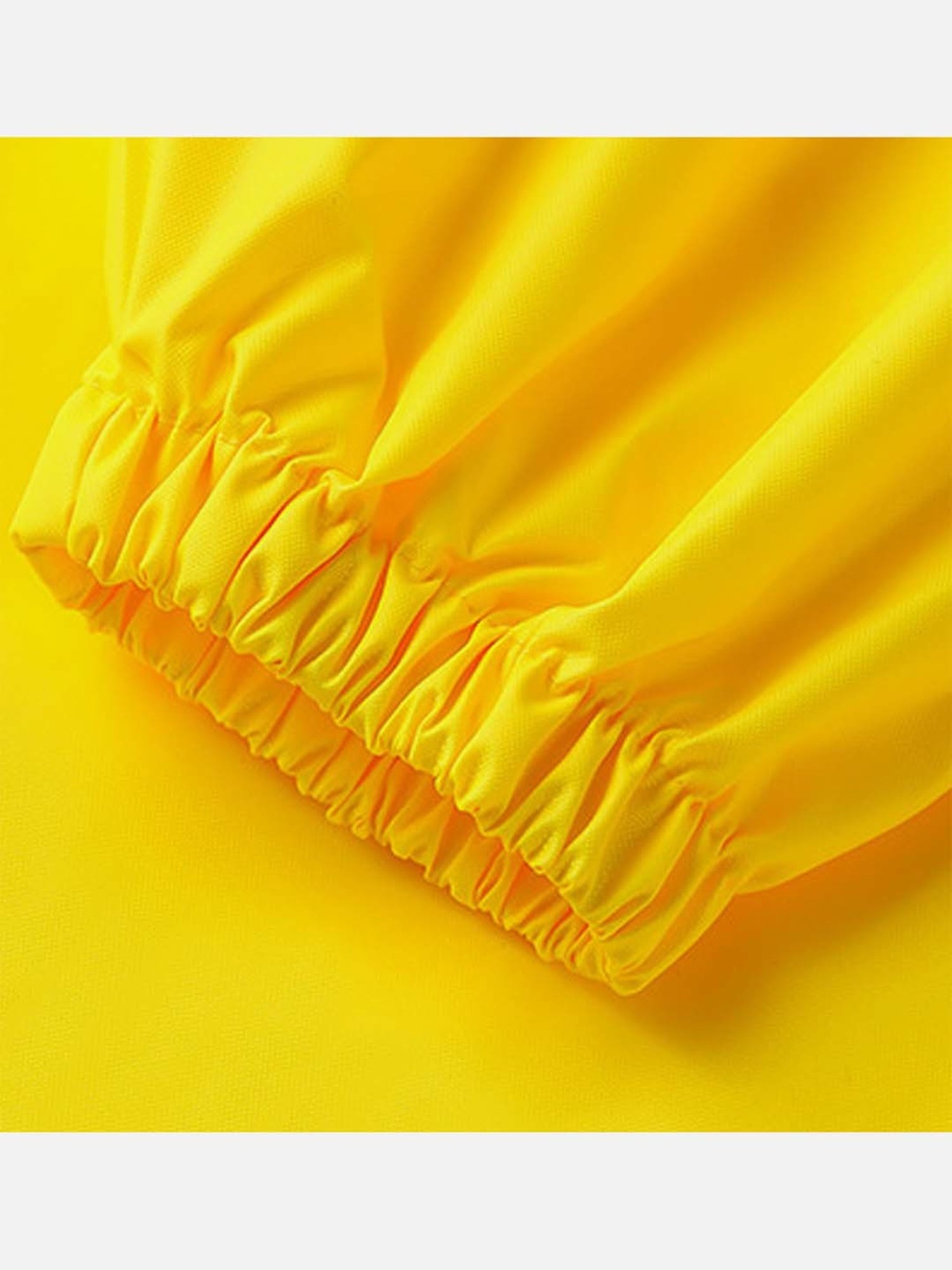 Little Surprise Box Kids Yellow Printed Full Sleeves Raincoat